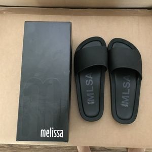 MELISSA BEACH SLIDES size US 7 BLACK